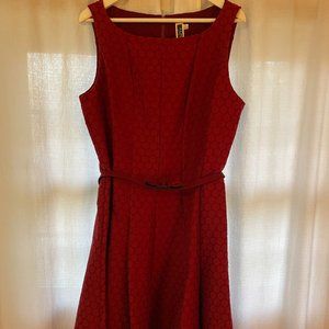 Julian Taylor Red Polka Dot Dress Size 14
